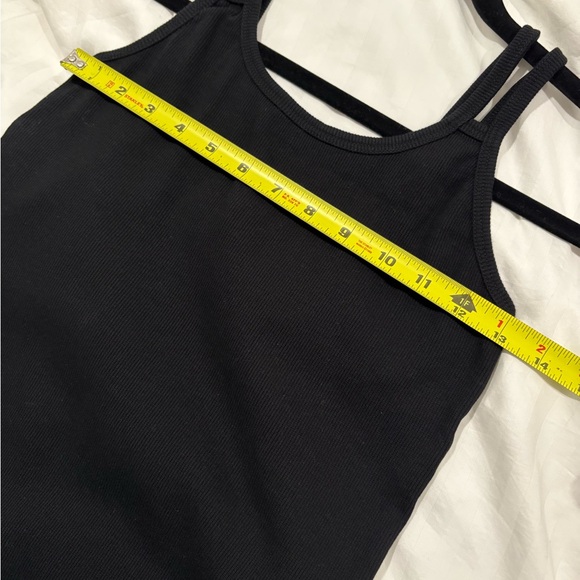 Elegant Black Sleeveless Dress, ribbed, size L, QU STYLE - Picture 4 of 5